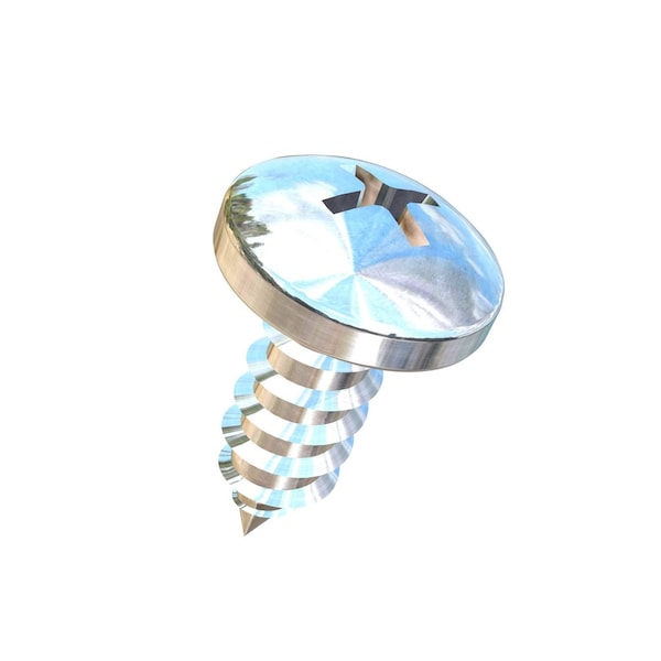 Allied Titanium Sheet Metal Screw, #10 x 1/2 in, Plain Titanium Pan Head Phillips Drive 0001597 - main